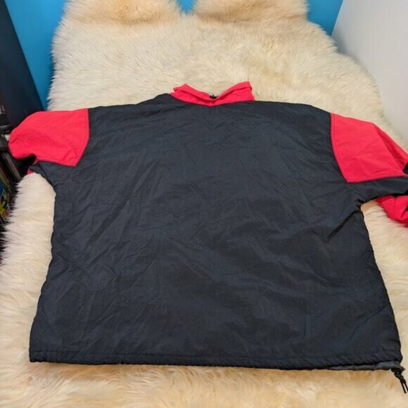 Vintage 90s Neon Duracell Quarter Zip Pullover Windbreaker Men's XL Black Red - Picture 8 of 8
